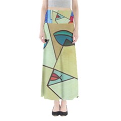 Abstract Art Face Maxi Skirts