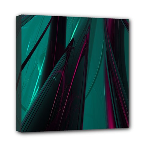 Abstract Green Purple Mini Canvas 8  X 8  by Nexatart