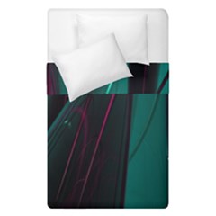 Abstract Green Purple Duvet Cover Double Side (single Size)