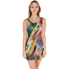 Abstract Art Art Artwork Colorful Sleeveless Bodycon Dress