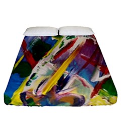 Abstract Art Art Artwork Colorful Fitted Sheet (queen Size)