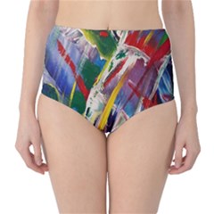 Abstract Art Art Artwork Colorful High-waist Bikini Bottoms