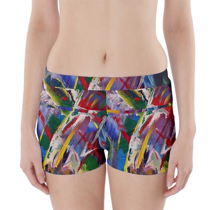 Abstract Art Art Artwork Colorful Boyleg Bikini Wrap Bottoms