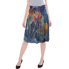 Abstract Digital Art Midi Beach Skirt