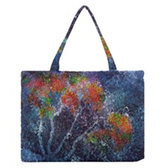 Abstract Digital Art Medium Zipper Tote Bag