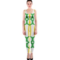 Green Yellow Shapes                                                                                                                   Onepiece Catsuit by LalyLauraFLM