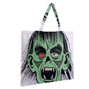 Zombie Face Vector Clipart Zipper Large Tote Bag View2