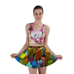 Cubes Assorted Random Toys Mini Skirt by Nexatart