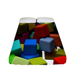 Cubes Assorted Random Toys Fitted Sheet (full/ Double Size)