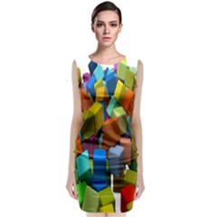 Cubes Assorted Random Toys Classic Sleeveless Midi Dress