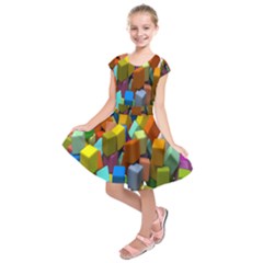 Cubes Assorted Random Toys Kids  Short Sleeve Dress