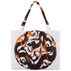 Ornament Dragons Chinese Art Mini Tote Bag by Nexatart