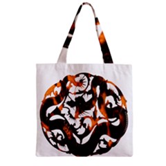 Ornament Dragons Chinese Art Zipper Grocery Tote Bag