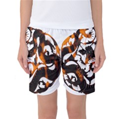 Ornament Dragons Chinese Art Women s Basketball Shorts by Nexatart