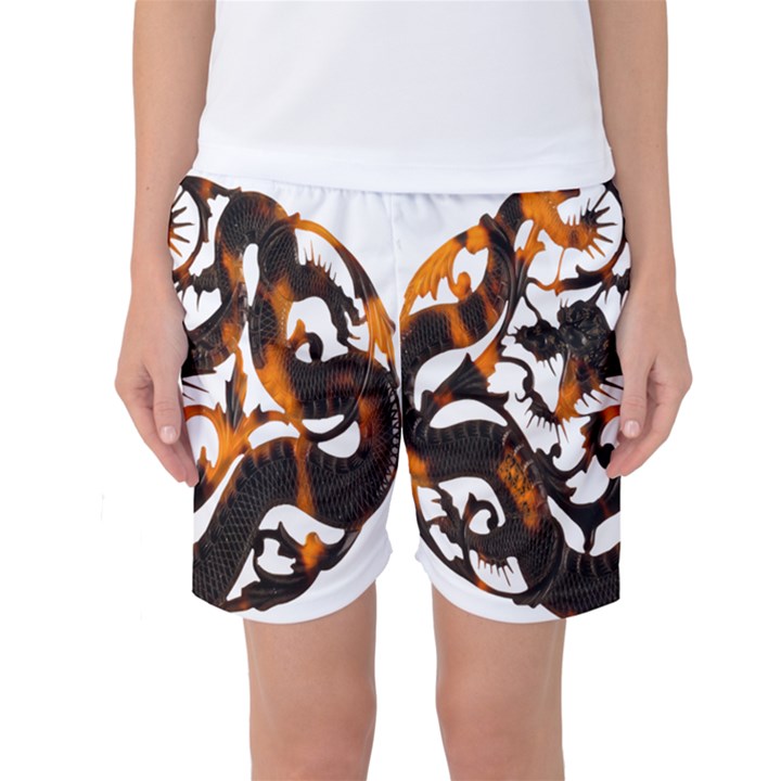 Ornament Dragons Chinese Art Women s Basketball Shorts