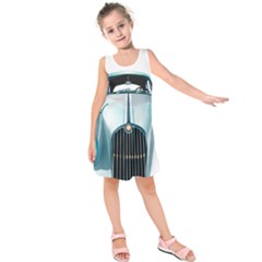 Oldtimer Car Vintage Automobile Kids  Sleeveless Dress by Nexatart