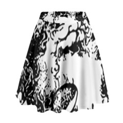 Santa Claus Christmas Holly High Waist Skirt by Nexatart