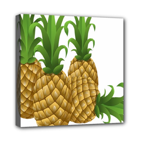 Pineapples Tropical Fruits Foods Mini Canvas 8  X 8 