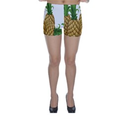 Pineapples Tropical Fruits Foods Skinny Shorts by Nexatart