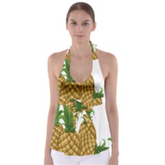 Pineapples Tropical Fruits Foods Babydoll Tankini Top