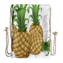 Pineapples Tropical Fruits Foods Drawstring Bag (large)