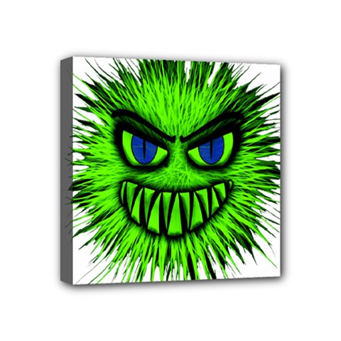 Monster Green Evil Common Mini Canvas 4  X 4  by Nexatart