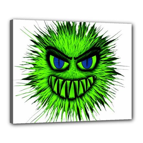 Monster Green Evil Common Canvas 20  X 16  by Nexatart