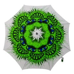 Monster Green Evil Common Hook Handle Umbrellas (medium) by Nexatart