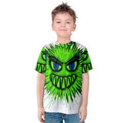 Monster Green Evil Common Kids  Cotton Tee