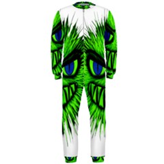 Monster Green Evil Common Onepiece Jumpsuit (men)  by Nexatart