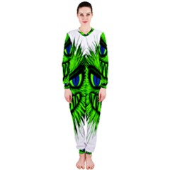 Monster Green Evil Common Onepiece Jumpsuit (ladies)  by Nexatart