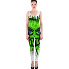 Monster Green Evil Common Onepiece Catsuit by Nexatart