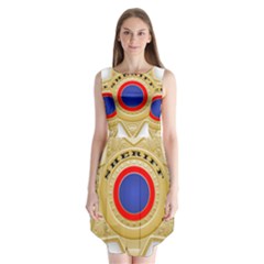 Sheriff S Star Sheriff Star Chief Sleeveless Chiffon Dress   by Nexatart