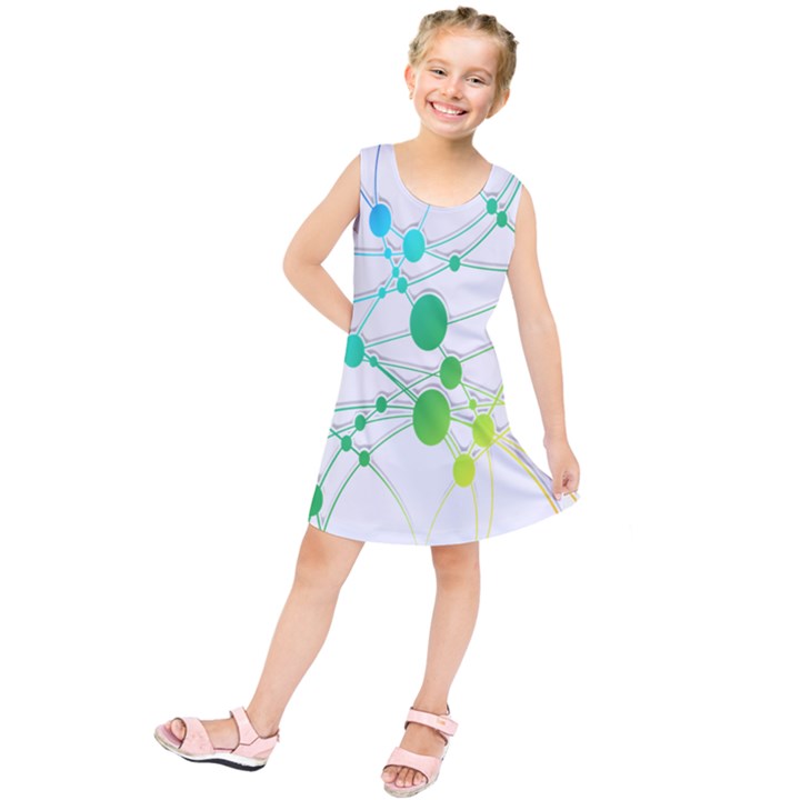 Network Connection Structure Knot Kids  Tunic Dress