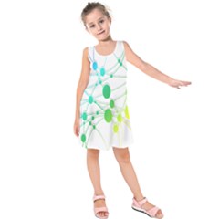 Network Connection Structure Knot Kids  Sleeveless Dress