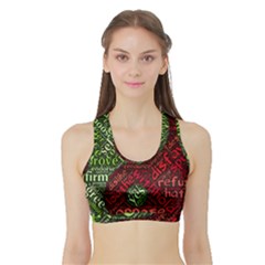 Tao Duality Binary Opposites Sports Bra With Border