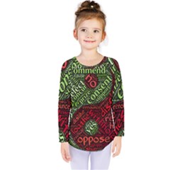 Tao Duality Binary Opposites Kids  Long Sleeve Tee