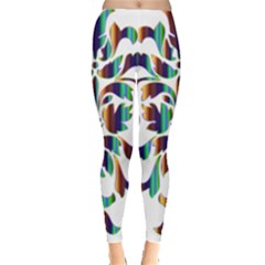 Damask Decorative Ornamental Leggings  by Nexatart