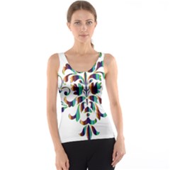 Damask Decorative Ornamental Tank Top by Nexatart