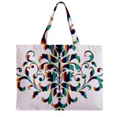 Damask Decorative Ornamental Zipper Mini Tote Bag