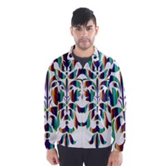 Damask Decorative Ornamental Wind Breaker (men) by Nexatart