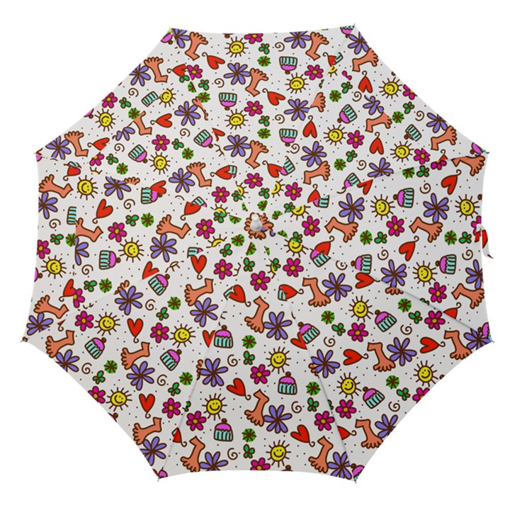 Doodle Pattern Straight Umbrellas