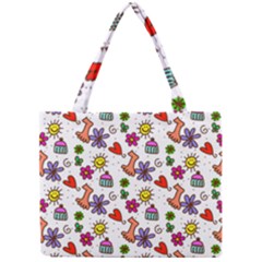 Doodle Pattern Mini Tote Bag by Nexatart