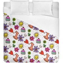 Doodle Pattern Duvet Cover (king Size)