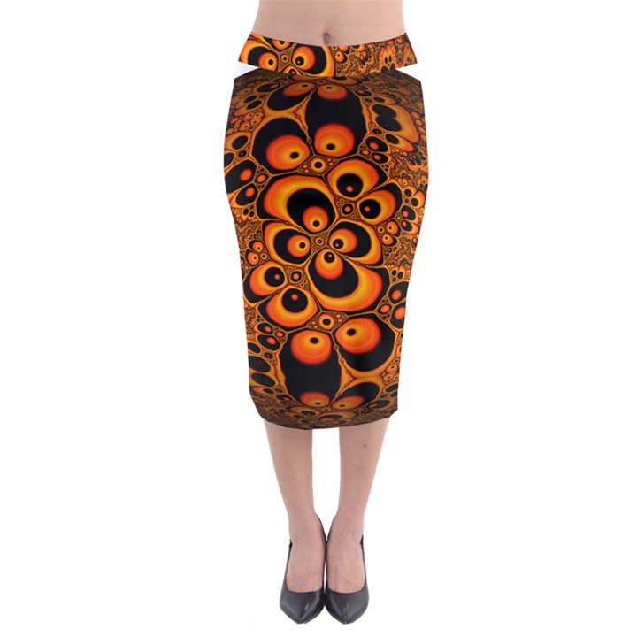 Fractals Ball About Abstract Midi Pencil Skirt