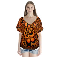 Fractals Ball About Abstract Flutter Sleeve Top