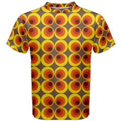 Seventies Hippie Psychedelic Circle Men s Cotton Tee by Nexatart