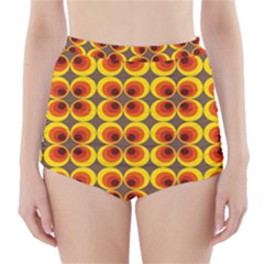 Seventies Hippie Psychedelic Circle High-waisted Bikini Bottoms