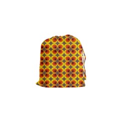 Seventies Hippie Psychedelic Circle Drawstring Pouches (xs) 