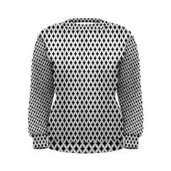 Diamond Black White Shape Abstract Women s Sweatshirt by Nexatart